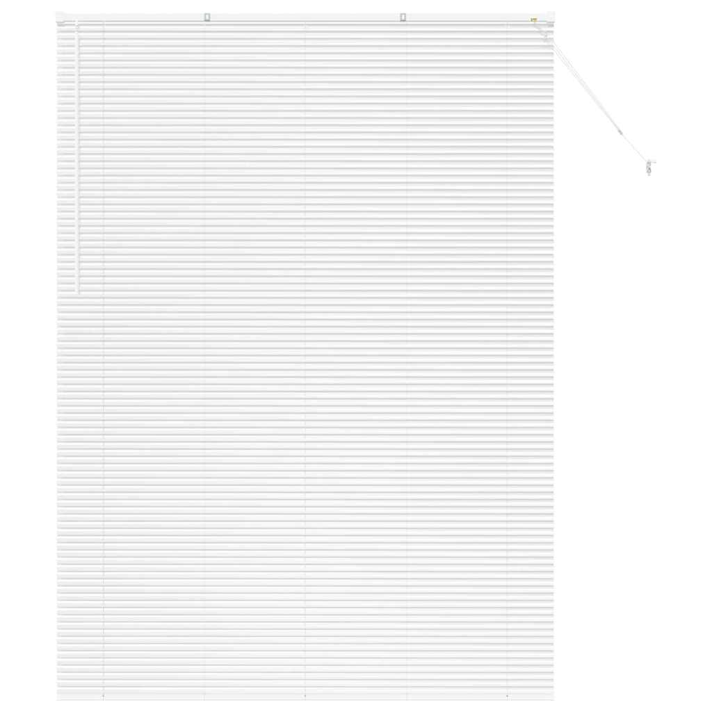 Window Blind with Curtains Manual White Aluminium
