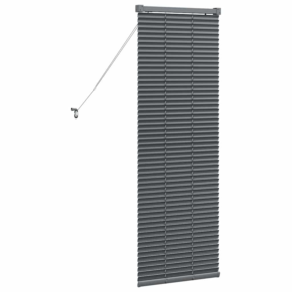 Window Blind with Curtains Manual Dark grey Aluminium