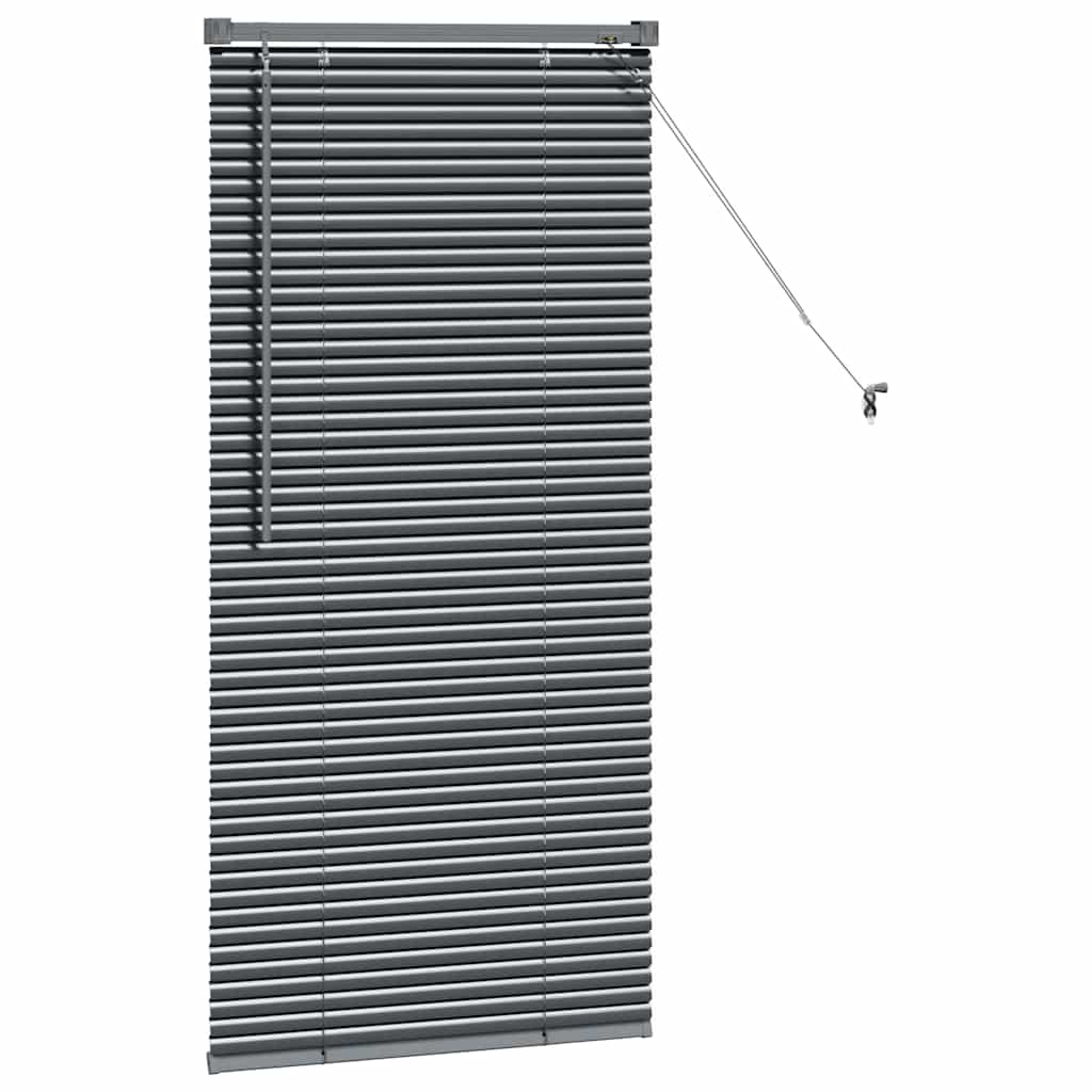 Window Blind with Curtains Manual Dark grey Aluminium