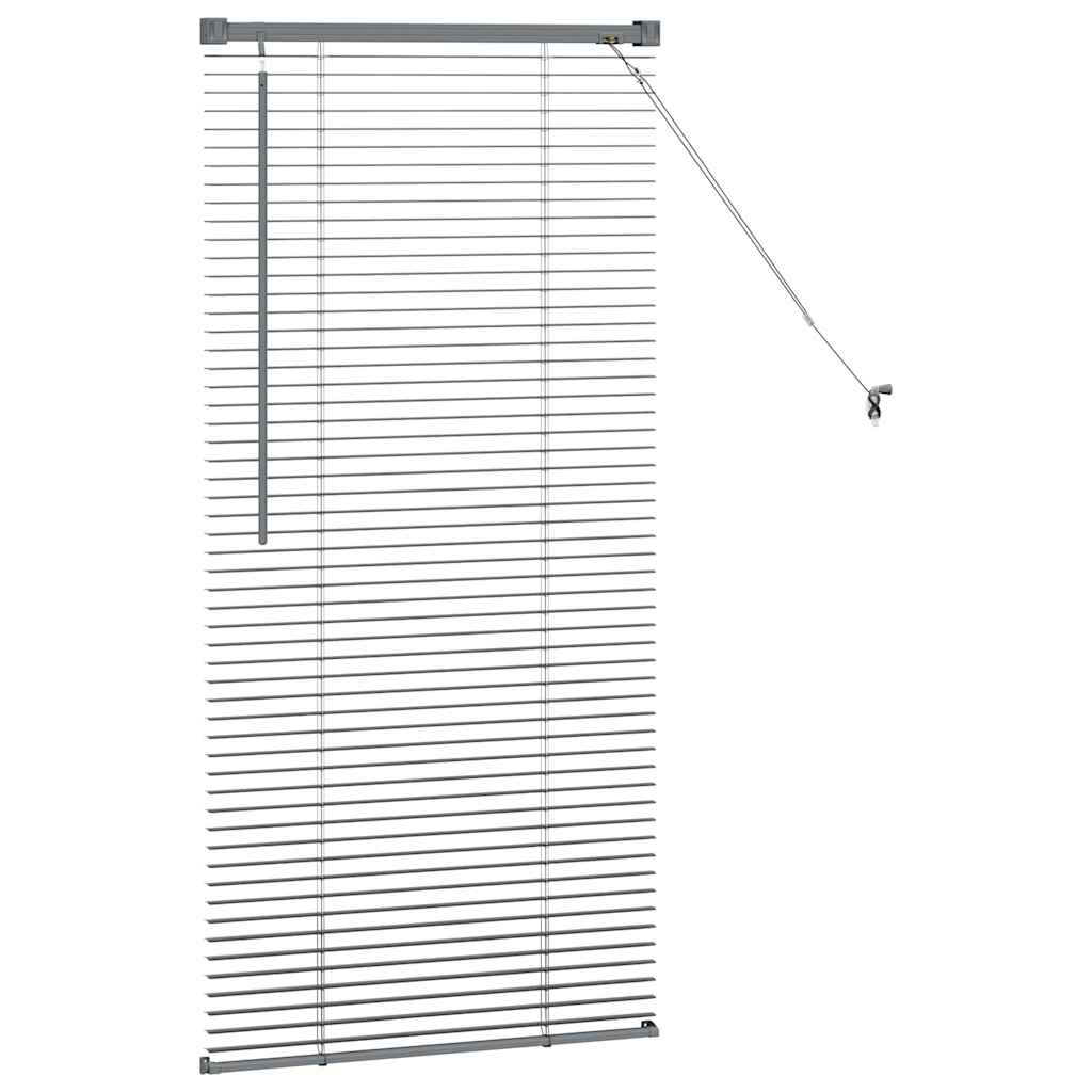 Window Blind with Curtains Manual Dark grey Aluminium