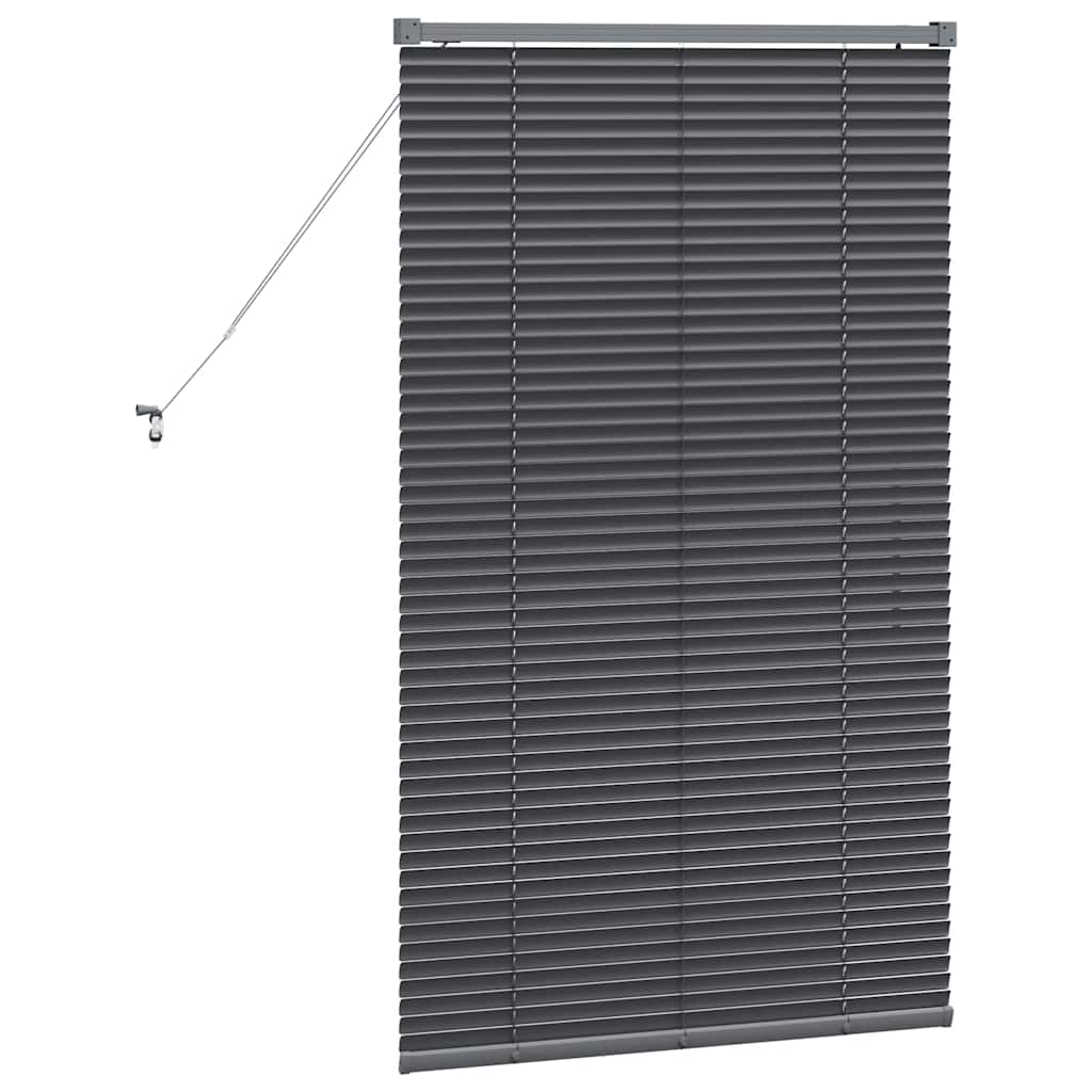 Window Blind with Curtains Manual Dark grey Aluminium