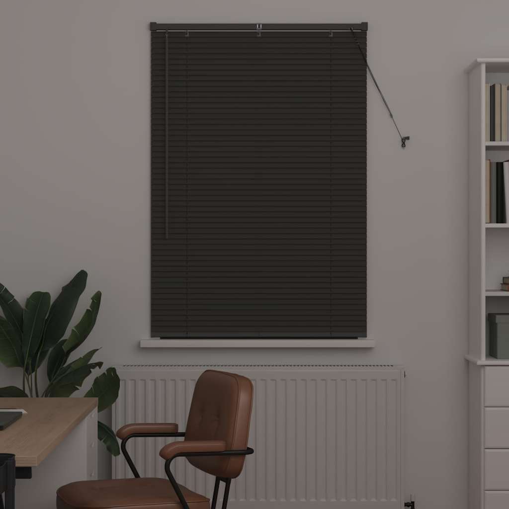 Window Blind with Curtains Manual Dark grey Aluminium