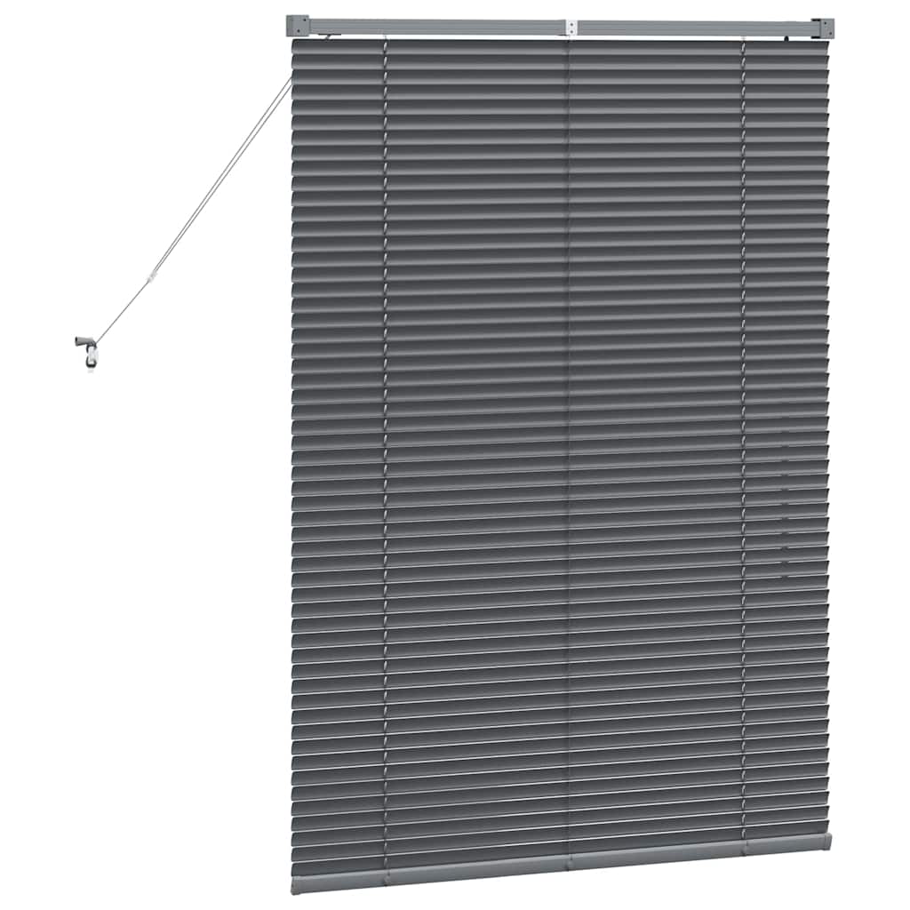 Window Blind with Curtains Manual Dark grey Aluminium