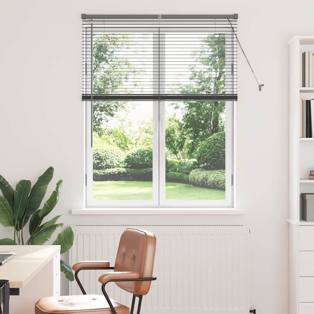 Window Blind with Curtains Manual Dark grey Aluminium