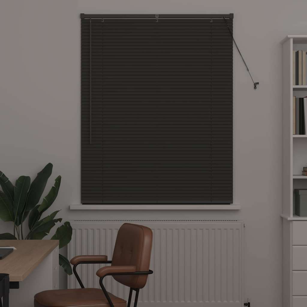Window Blind with Curtains Manual Dark grey Aluminium