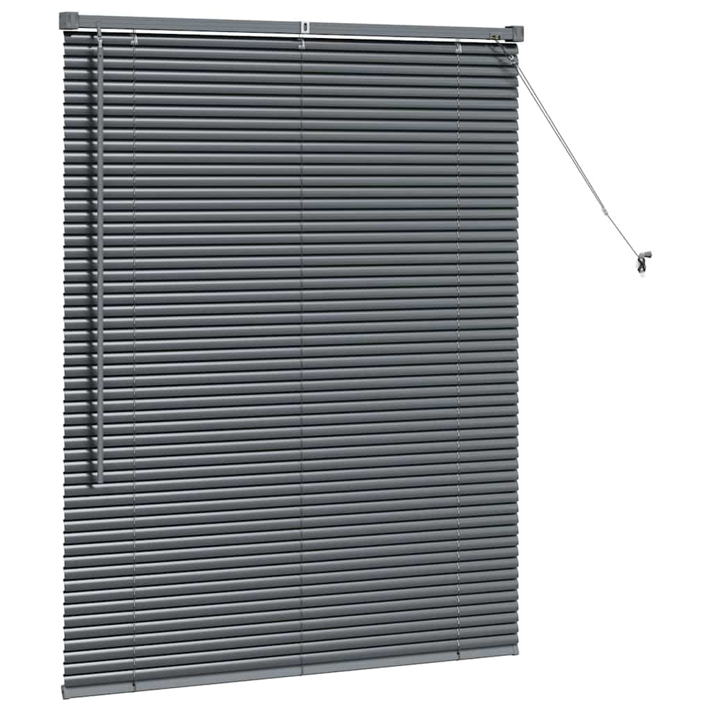 Window Blind with Curtains Manual Dark grey Aluminium