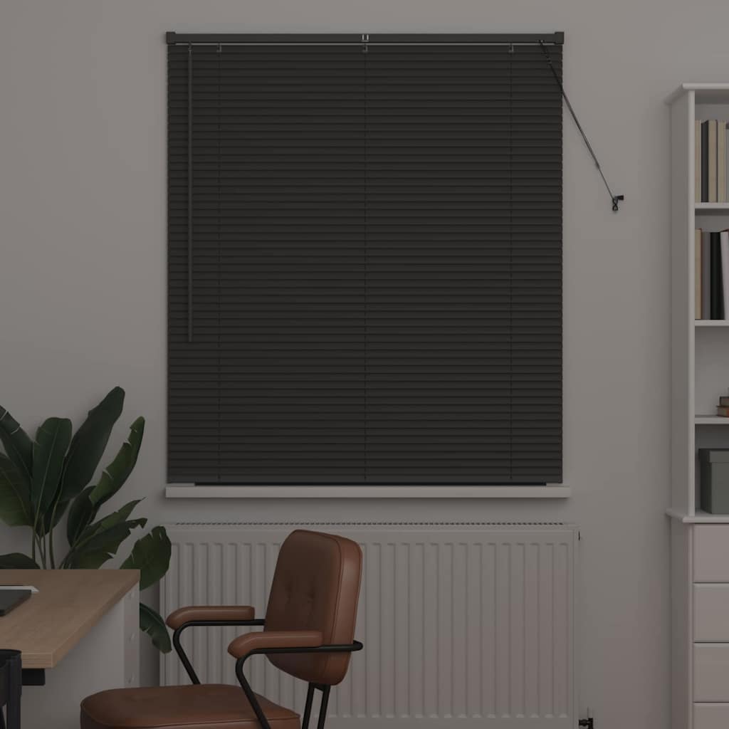 Window Blind with Curtains Manual Dark grey Aluminium