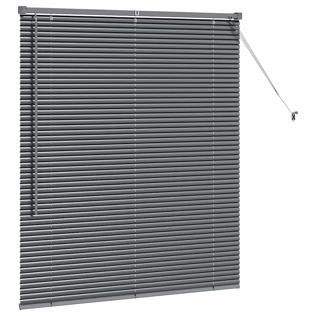 Window Blind with Curtains Manual Dark grey Aluminium