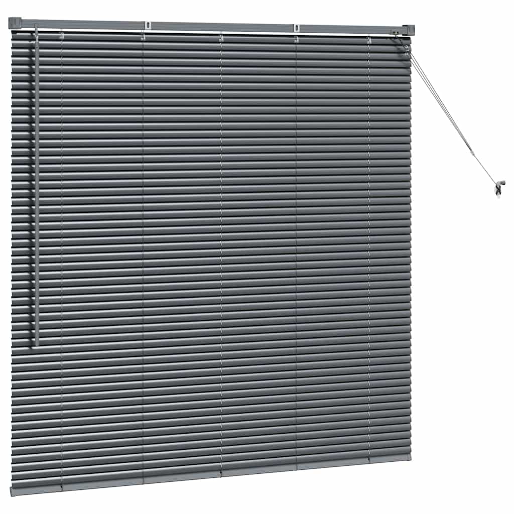 Window Blind with Curtains Manual Dark grey Aluminium