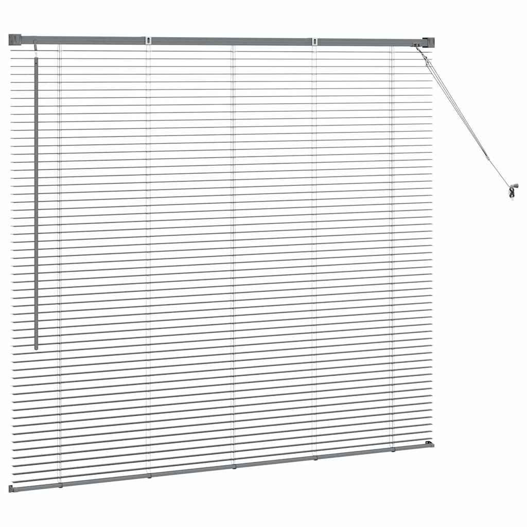 Window Blind with Curtains Manual Dark grey Aluminium
