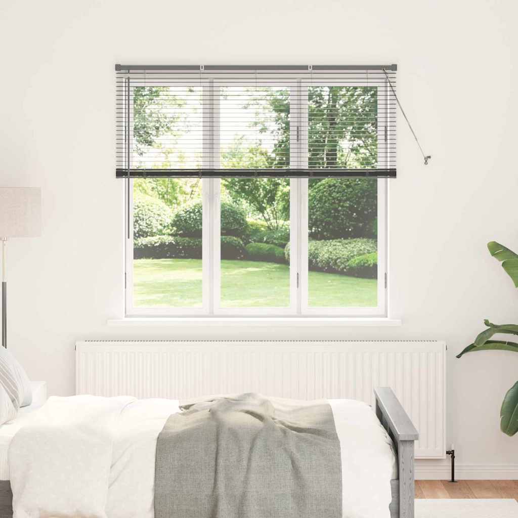 Window Blind with Curtains Manual Dark grey Aluminium