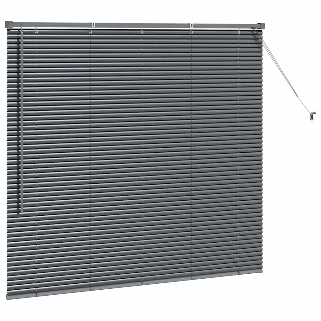Window Blind with Curtains Manual Dark grey Aluminium