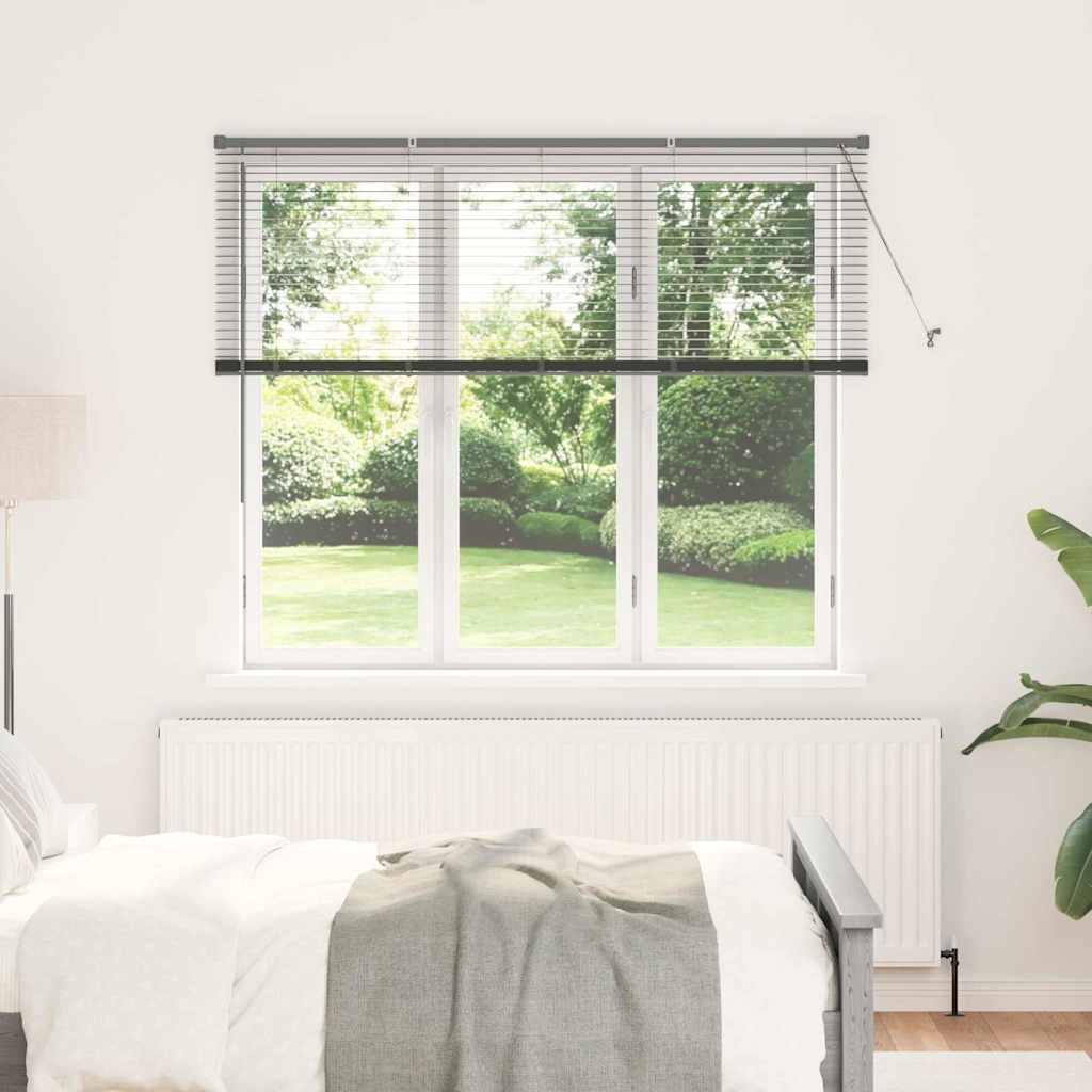 Window Blind with Curtains Manual Dark grey Aluminium