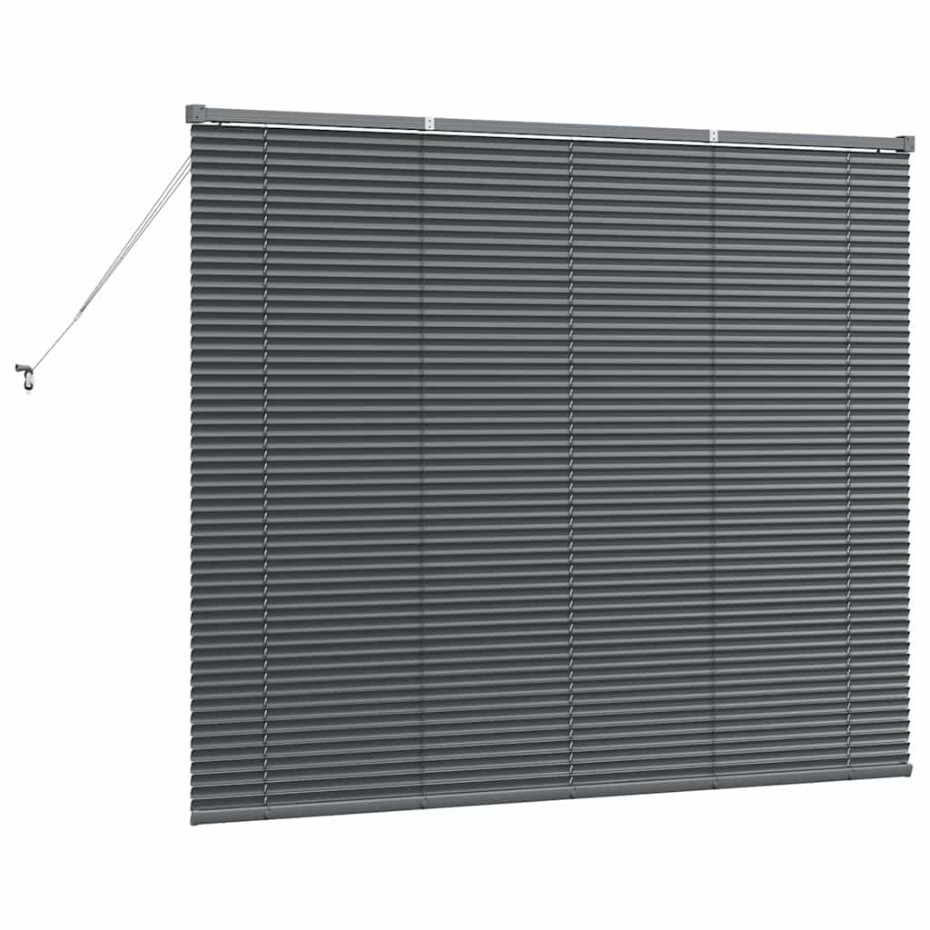 Window Blind with Curtains Manual Dark grey Aluminium