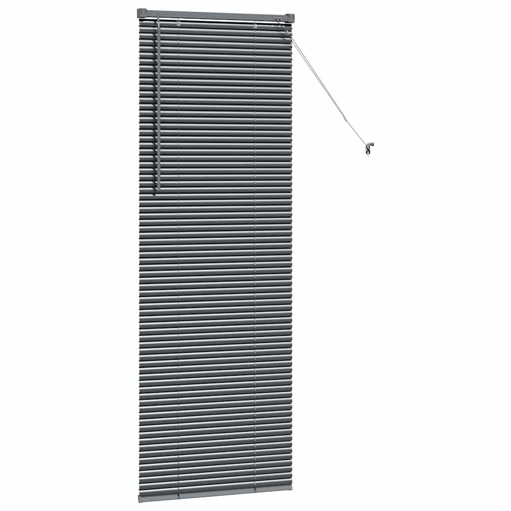 Window Blind with Curtains Manual Dark grey Aluminium