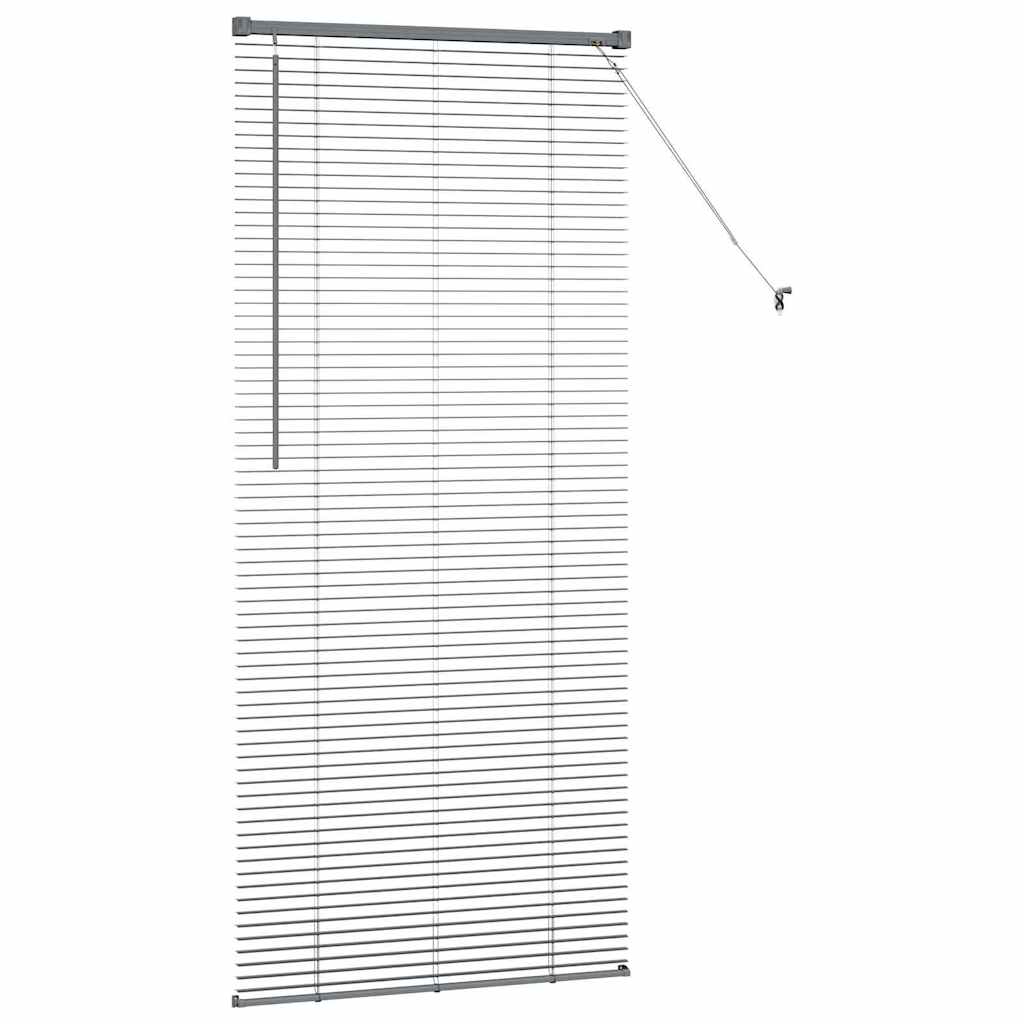 Window Blind with Curtains Manual Dark grey Aluminium