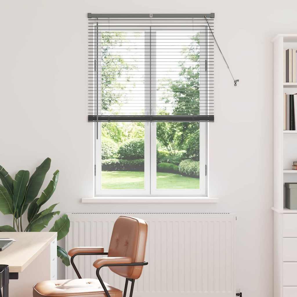 Window Blind with Curtains Manual Dark grey Aluminium