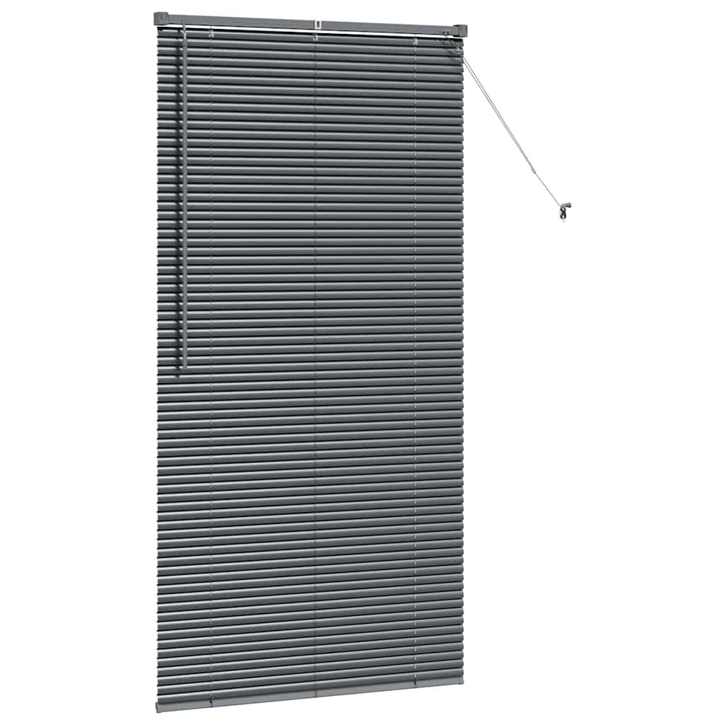 Window Blind with Curtains Manual Dark grey Aluminium