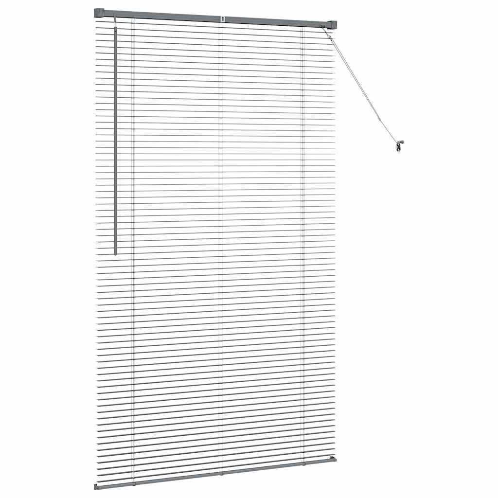 Window Blind with Curtains Manual Dark grey Aluminium