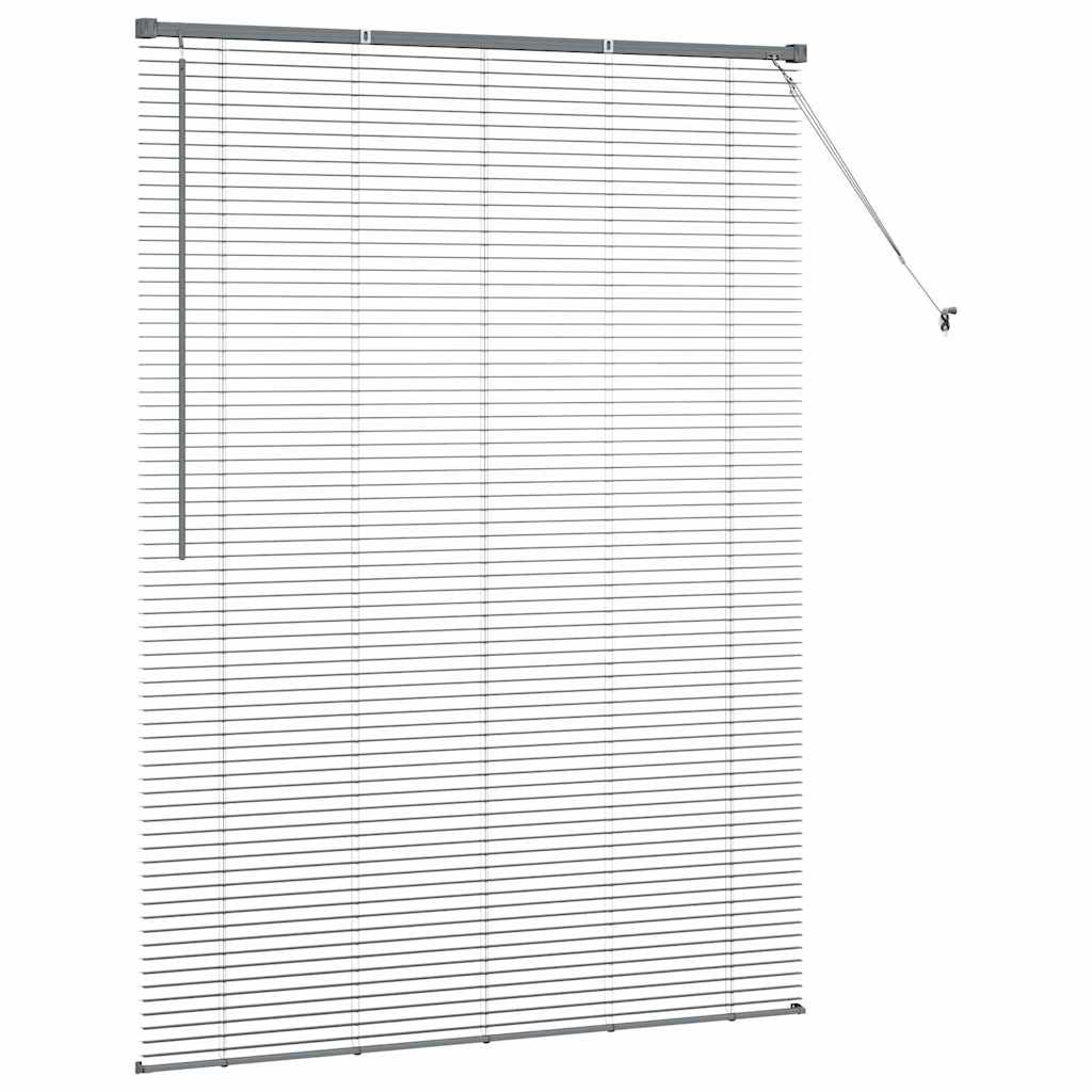 Window Blind with Curtains Manual Dark grey Aluminium