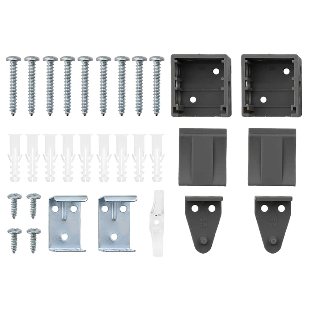 Window Blind with Curtains Manual Dark grey Aluminium