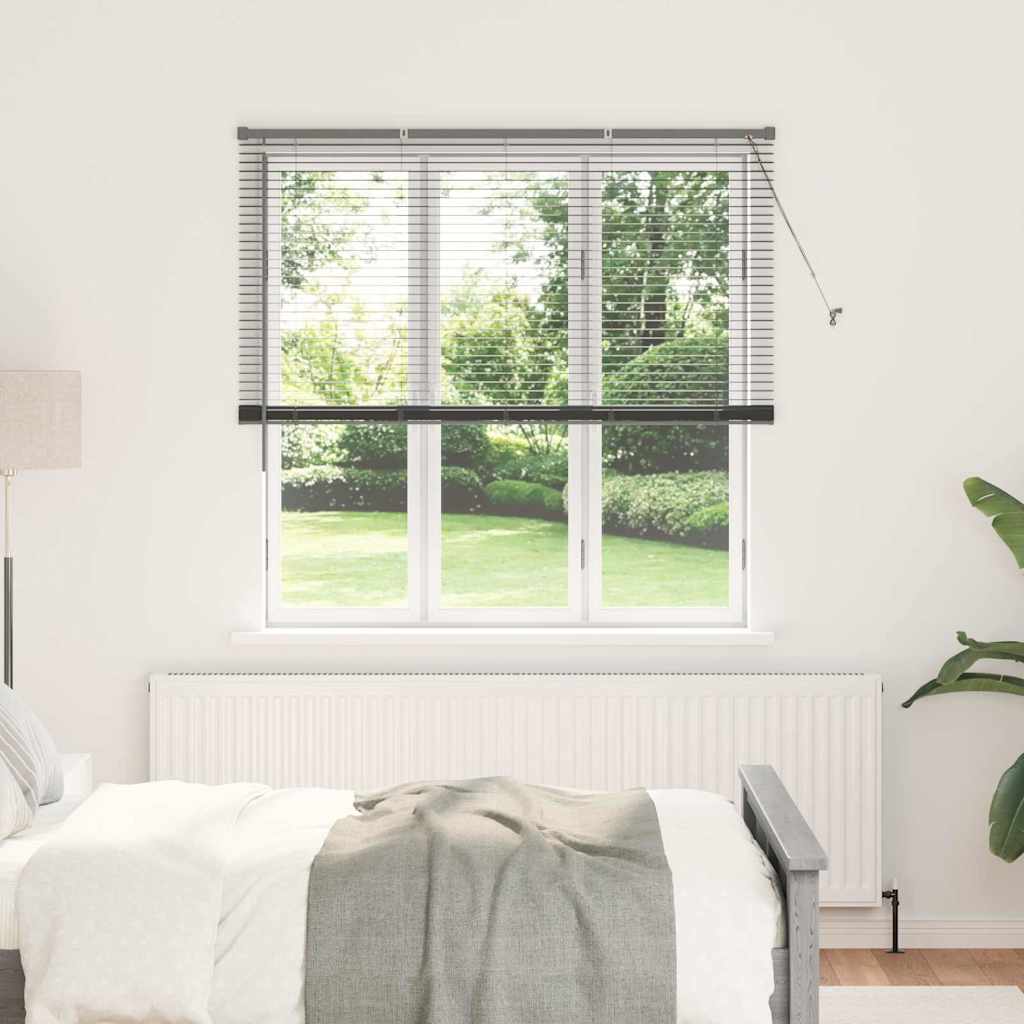 Window Blind with Curtains Manual Dark grey Aluminium
