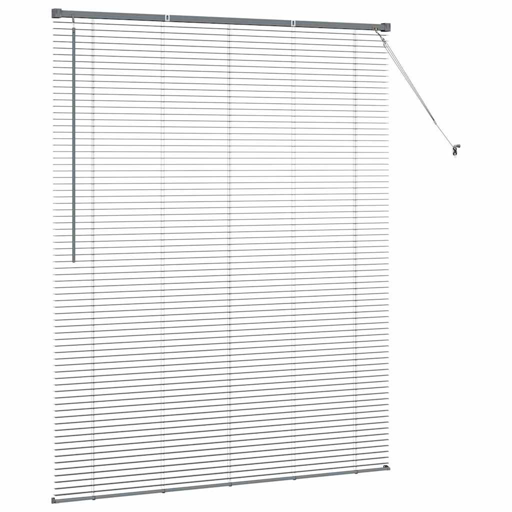 Window Blind with Curtains Manual Dark grey Aluminium