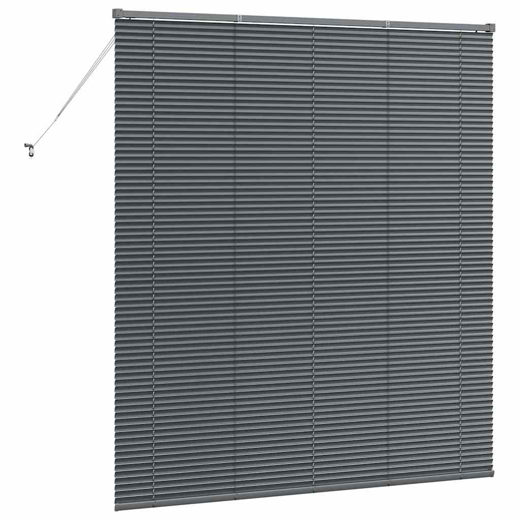 Window Blind with Curtains Manual Dark grey Aluminium