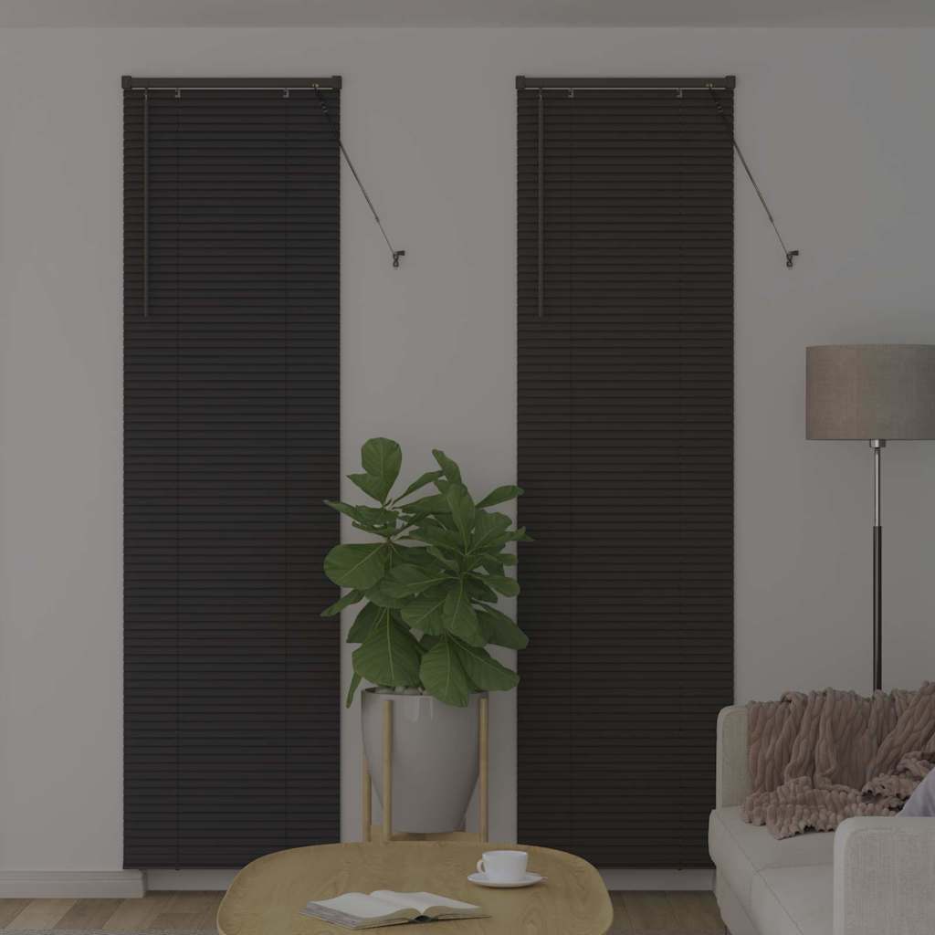 Window Blind with Curtains Manual Dark grey Aluminium