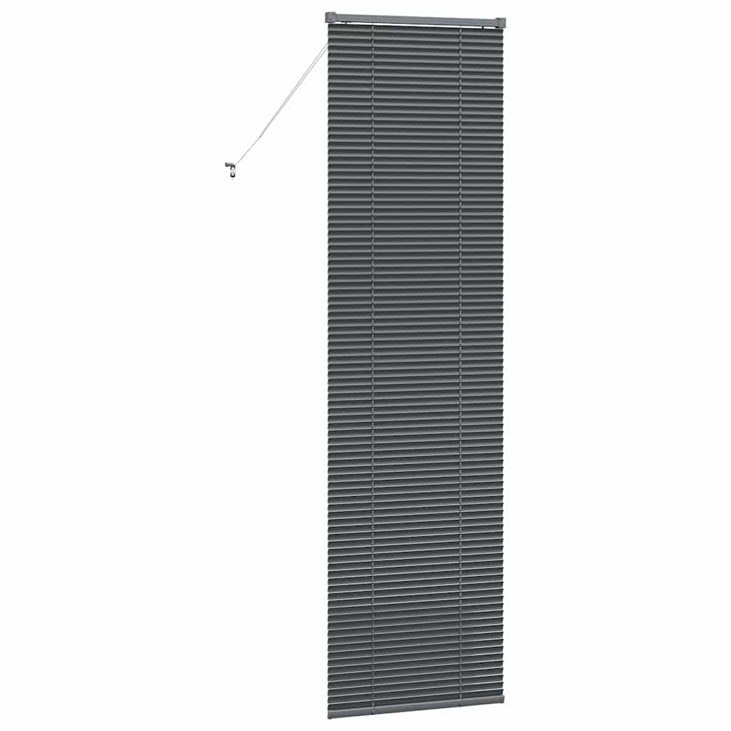Window Blind with Curtains Manual Dark grey Aluminium