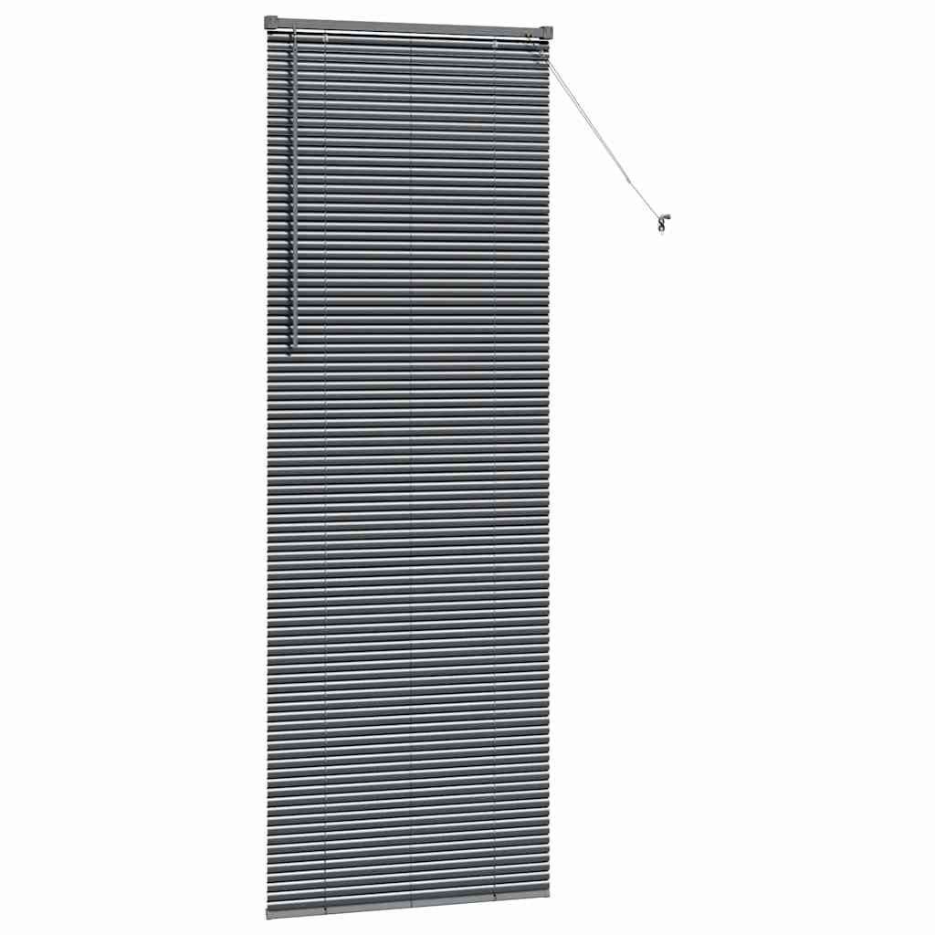 Window Blind with Curtains Manual Dark grey Aluminium