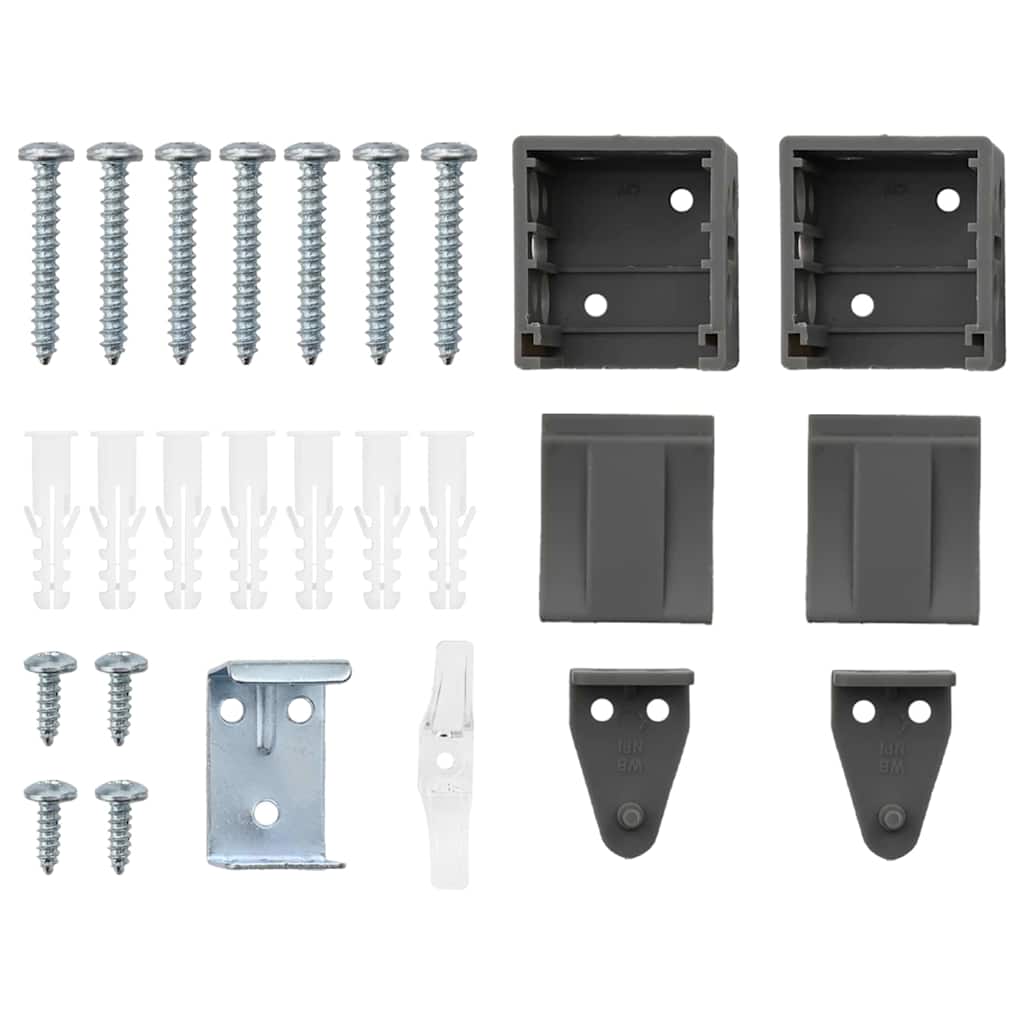 Window Blind with Curtains Manual Dark grey Aluminium