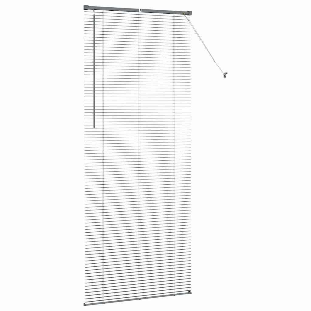Window Blind with Curtains Manual Dark grey Aluminium