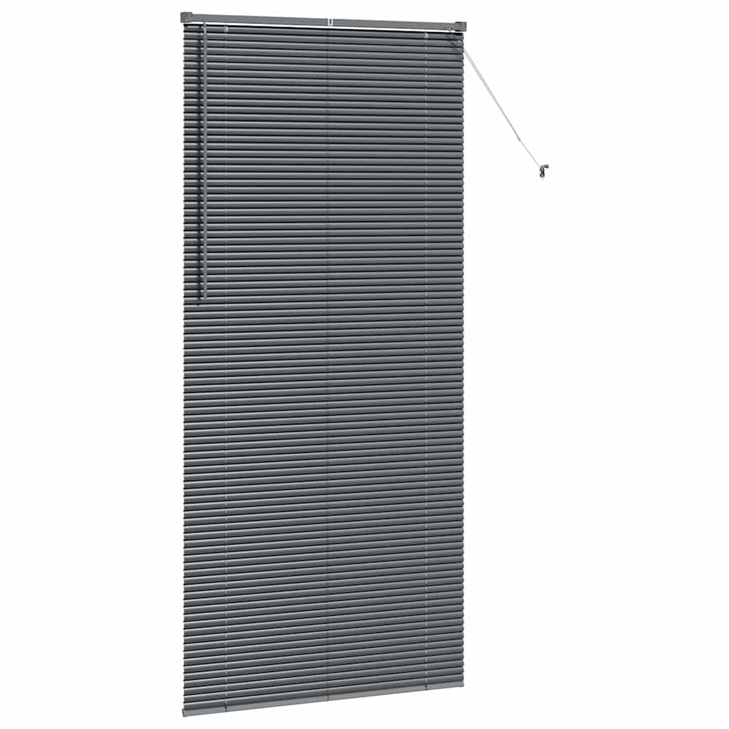 Window Blind with Curtains Manual Dark grey Aluminium