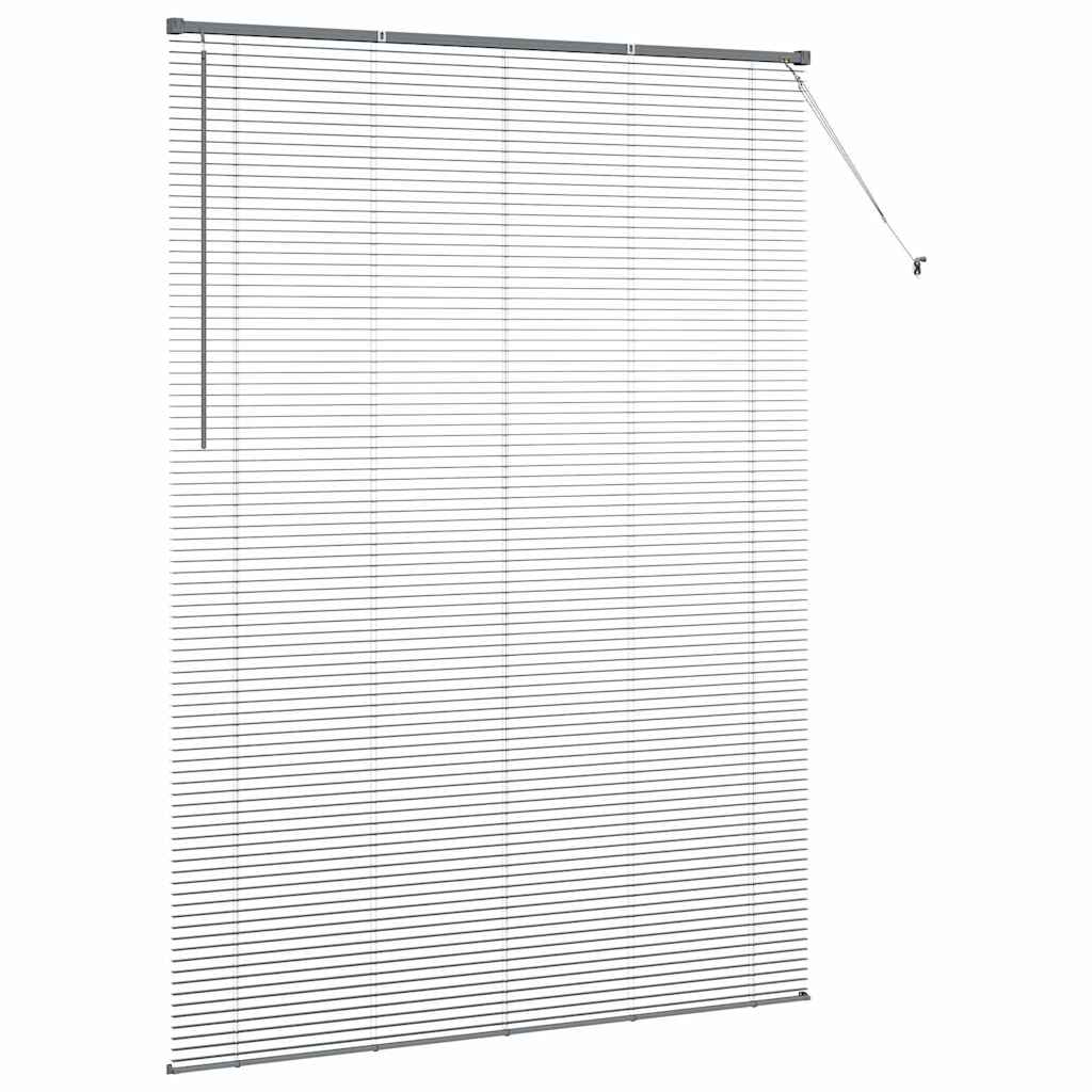 Window Blind with Curtains Manual Dark grey Aluminium