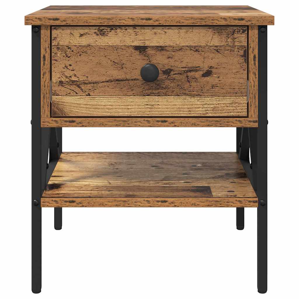 Bedside Cabinet with Drawer Old wood 40 x 42 x 45 cm