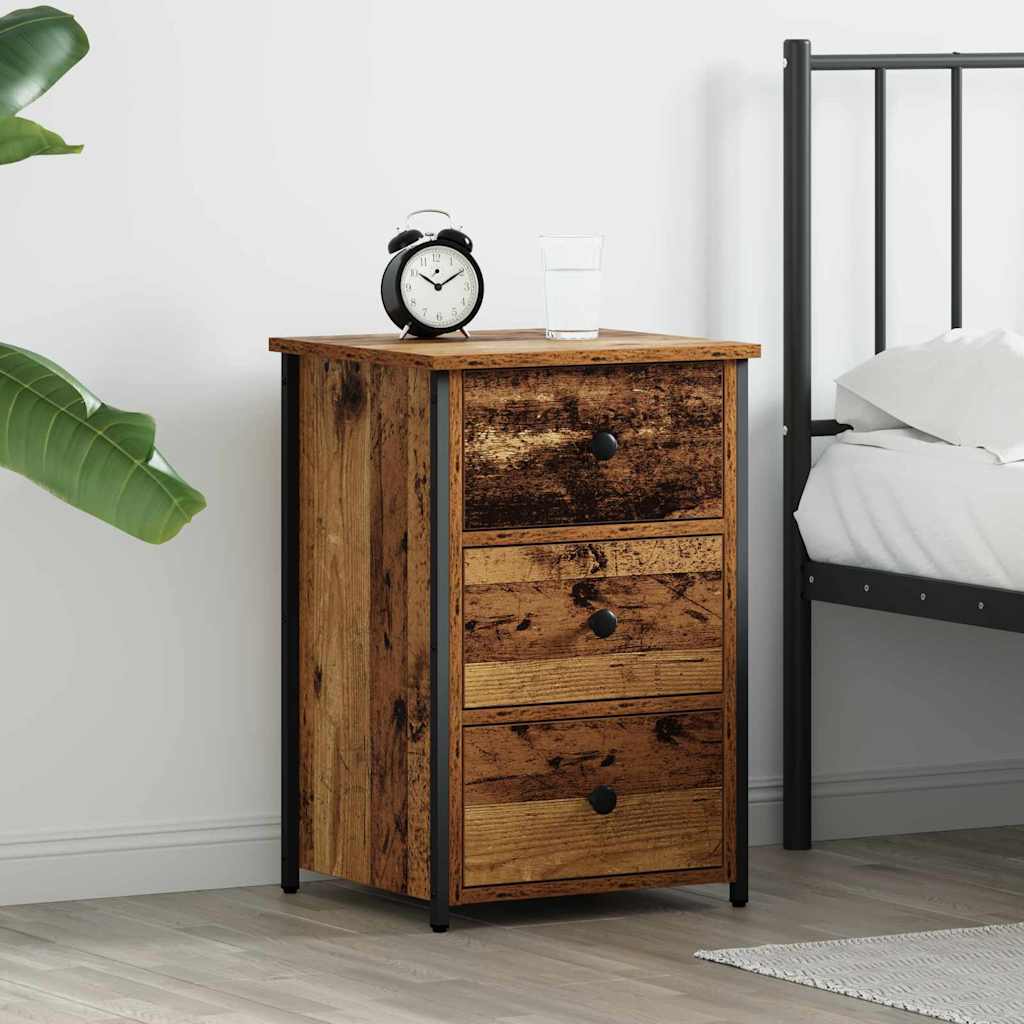 Bedside Cabinet with Drawer Old wood