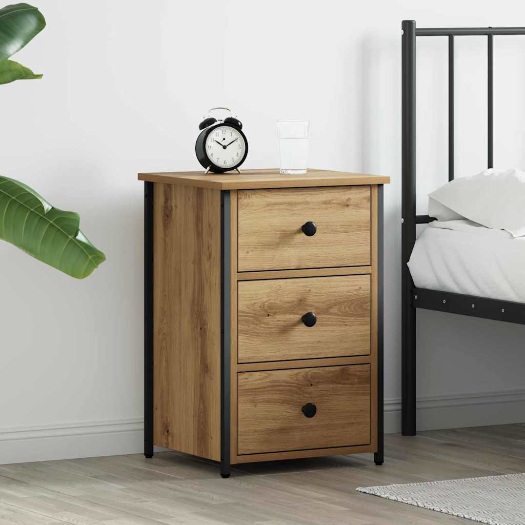 Bedside Cabinet with Drawer Artisan oak