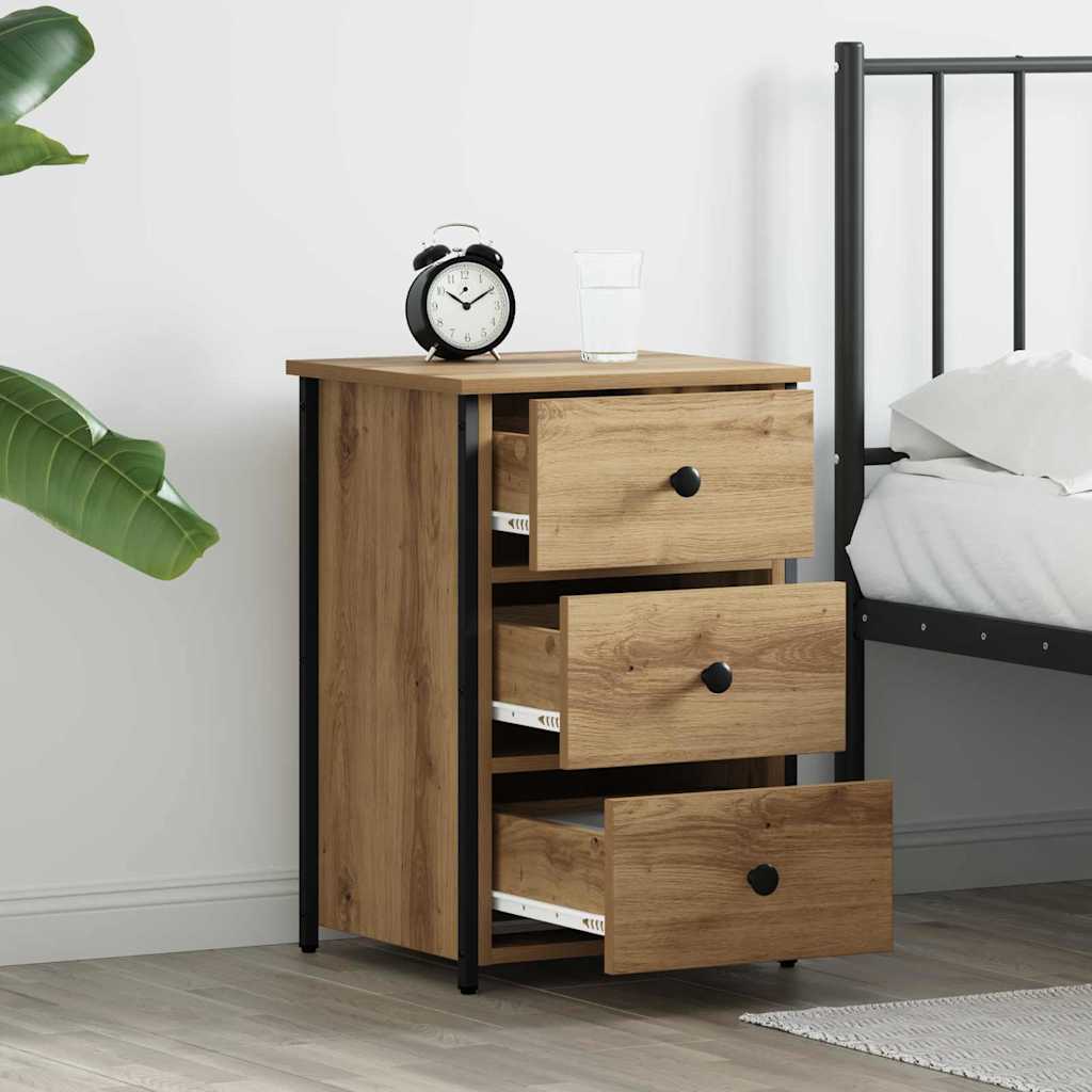 Bedside Cabinet with Drawer Artisan oak