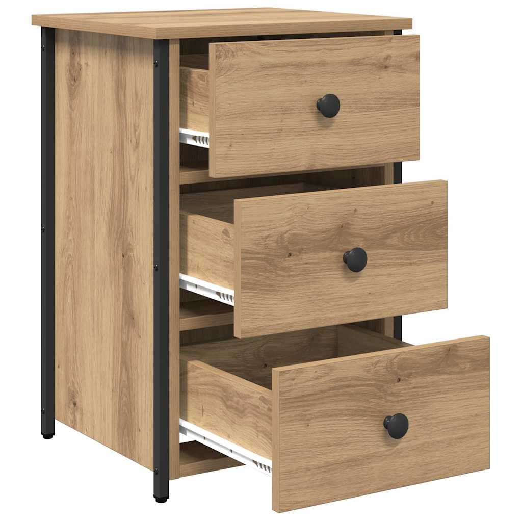 Bedside Cabinet with Drawer Artisan oak