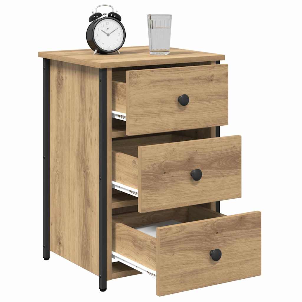 Bedside Cabinet with Drawer Artisan oak