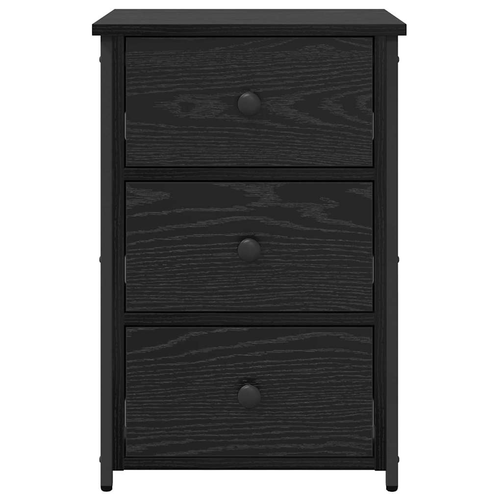 Bedside Cabinet with Drawer Black oak 40 x 36 x 60 cm