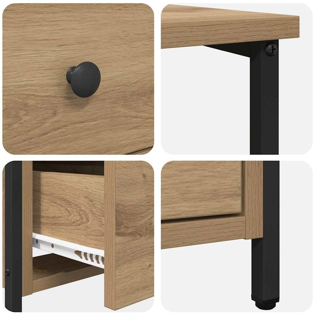 Bedside Cabinet Artisan oak 30 x 60 x 60 cm Engineered wood