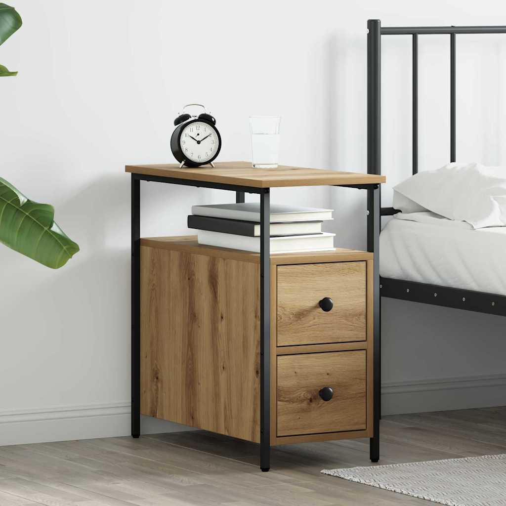 Bedside Cabinet Artisan oak 30 x 60 x 60 cm Engineered wood