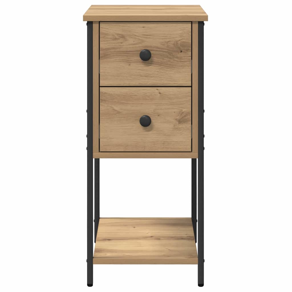 Bedside Cabinet with Drawer 2 pcs Artisan oak 32 x 42 x 70 cm