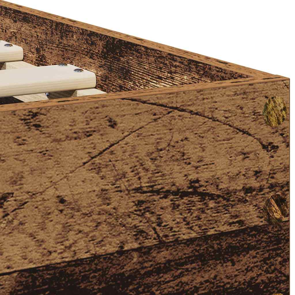 Bed Frame with Headboard Old wood 90 x 190 cm Engineered Wood