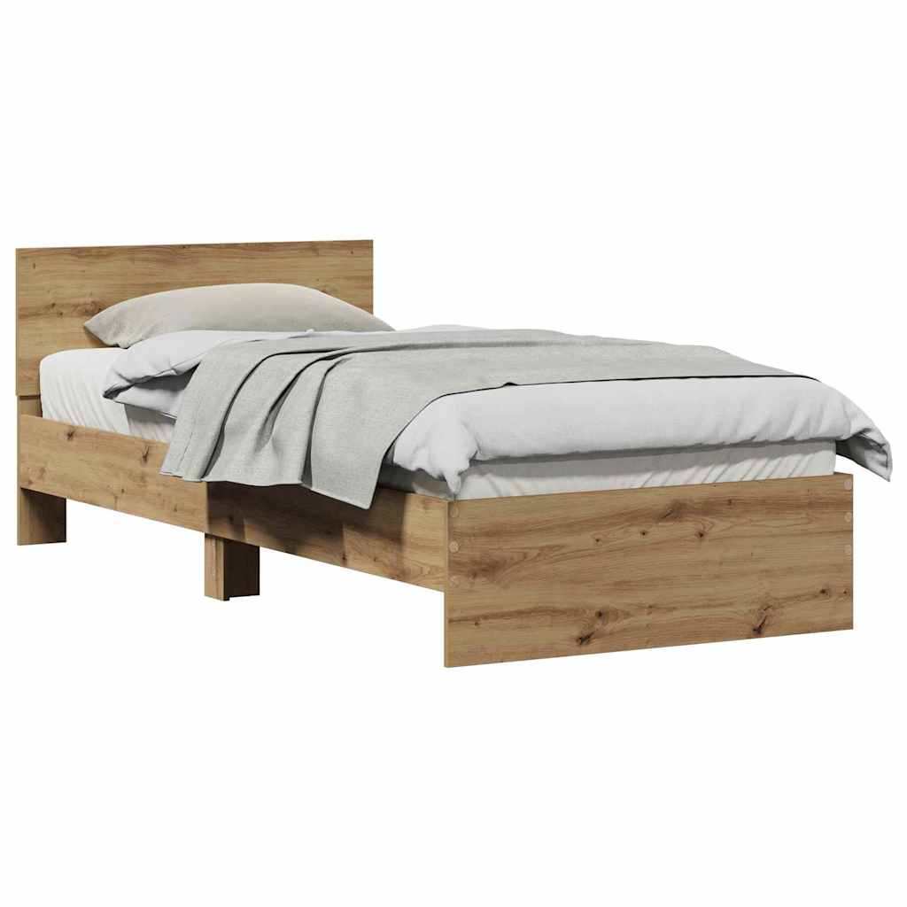 Bed Frame Artisan oak 90 x 190 cm Engineered Wood
