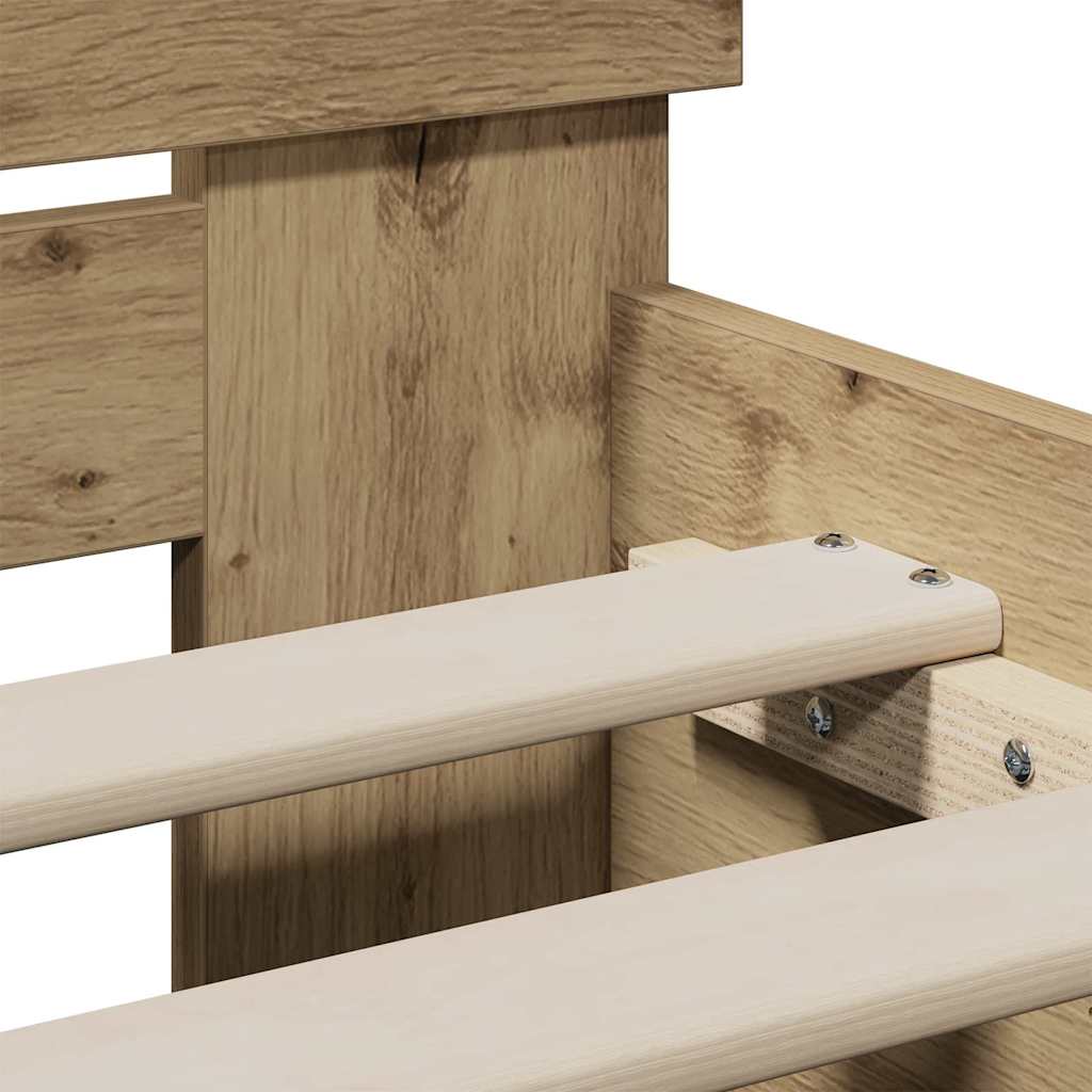 Bed Frame Artisan oak 75 x 190 cm Engineered Wood