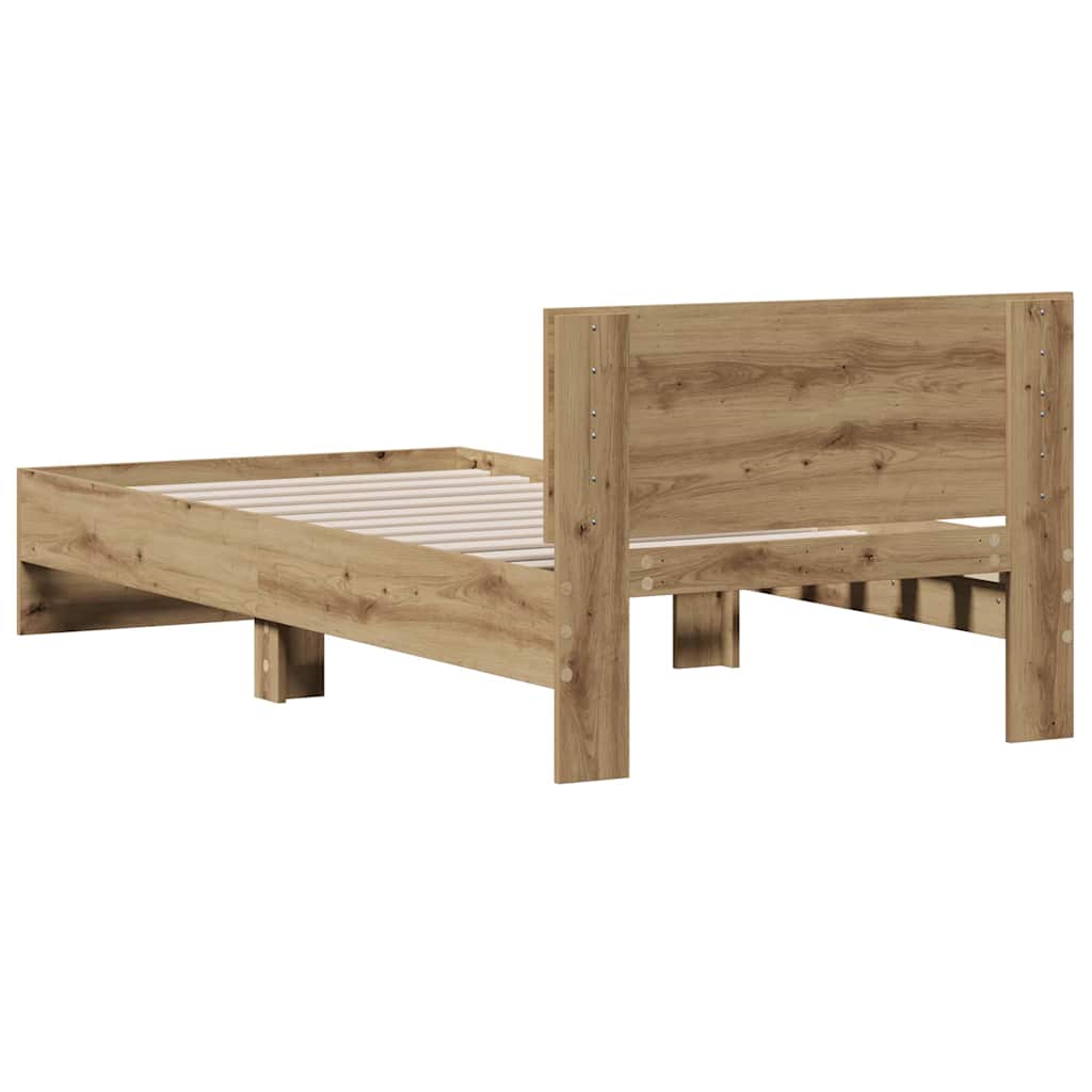 Bed Frame Artisan oak 75 x 190 cm Engineered Wood