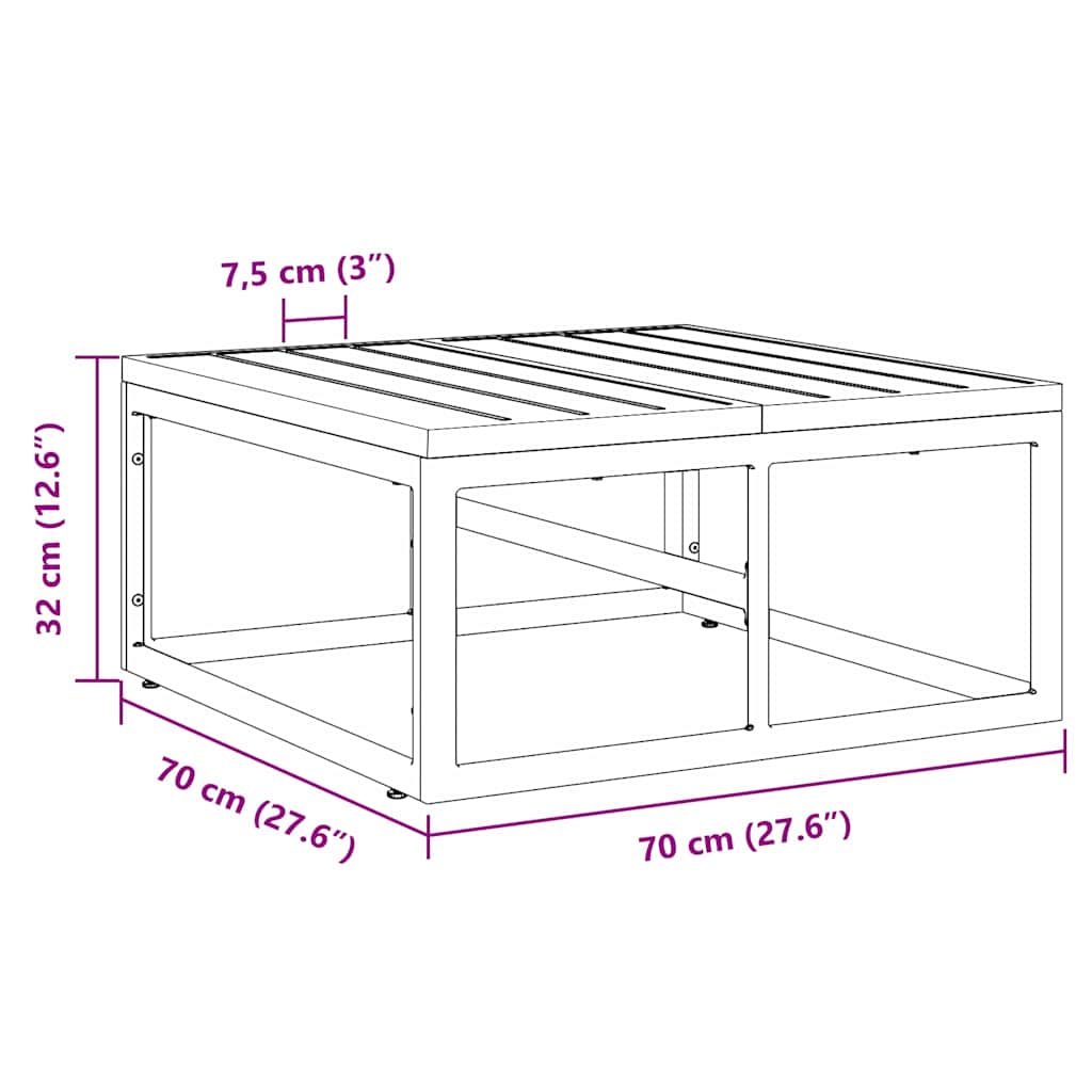 Outdoor Furniture Black Aluminium